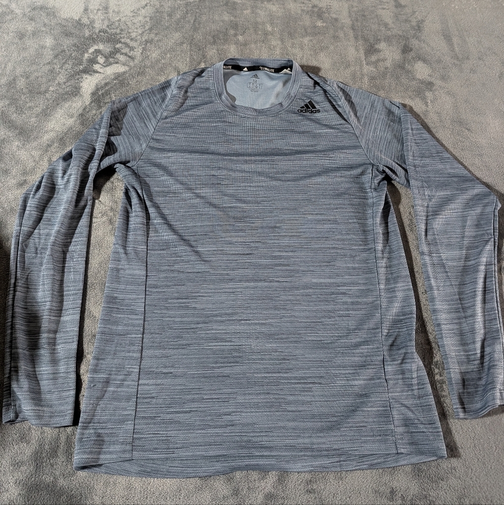 Adidas Men's Long Sleeve Tee in Gray